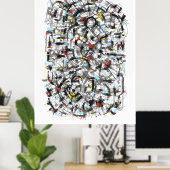 市内地図インクアート ポスター (ホームオフィス)