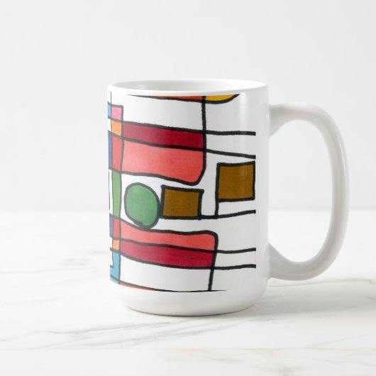 "市内地図"抽象デザインマグ コーヒーマグカップ (右)