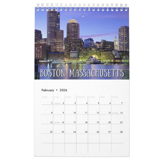 市内天窓の月次壁カレンダー カレンダー (2月 2026)