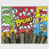 市内背景資料(漫画アートスタイルスピード) ラッピングペーパー (フラット)