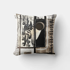 市内言語（白黒） クッション