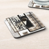 市内言語（白黒） コースター (左側)