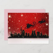 市内郵便はがき越しにサンタ ポストカード (正面/裏面)