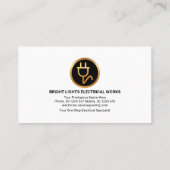 市内高架線停止金ゴールド電気回路 名刺 (裏面)