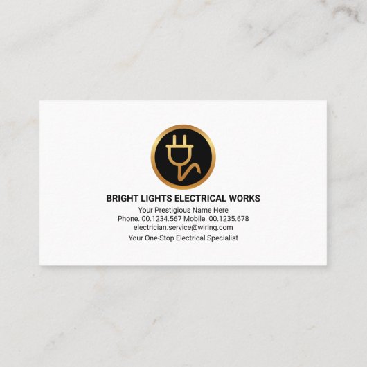 市内高架線停止金ゴールド電気回路 名刺 (裏面)