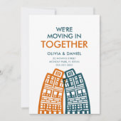 市区町村と一緒に新しい住所カードを移動 招待状 (正面)