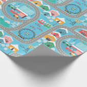 市区町村と道路 ラッピングペーパー (角)