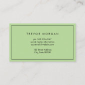 市区町村の背景 |ブラック縁ど・グリーン・ビジネス・カード 名刺 (裏面)