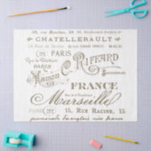 市区町村フランスの名所在地タイポグラフィ分離 薄葉紙 (クラフト)