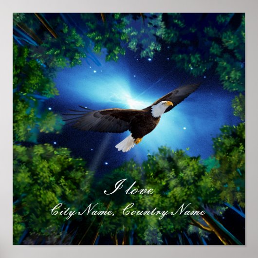 市区町村名の国カスタム名 ポスター (正面)