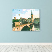 市区町村 キャンバスプリント (インサイチュ (ウッドフロア))