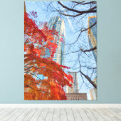 市区町村（赤） キャンバスプリント (インサイチュ (ウッドフロア))