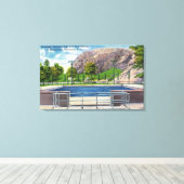 市営プールビューオブロックリムモン キャンバスプリント (インサイチュ (ウッドフロア))