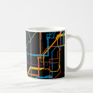 市営地下鉄地図 コーヒーマグカップ
