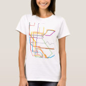 市営地下鉄地図 Tシャツ (正面)