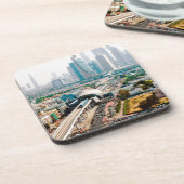 市営地下鉄線と超高層ビルの表示 コースター (左側)