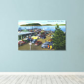 市営桟橋の表示 キャンバスプリント (インサイチュ (ウッドフロア))