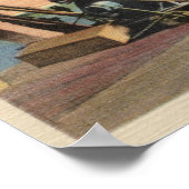 市営桟橋の魚釣りボートのビュー ポスター (角)