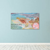 市営空港とSFベイの空中表示 キャンバスプリント (インサイチュ (ウッドフロア))