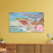 市営空港とSFベイの空中表示 キャンバスプリント (インサイチュ (リビング))