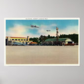 市営空港着陸場の風景 ポスター (正面)