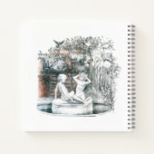 市噴水の女の子の白い姿 ノートブック (裏面)