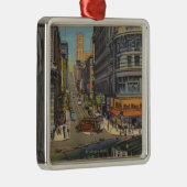 市場およびパウエルの通りのケーブル・カー メタルオーナメント (右)