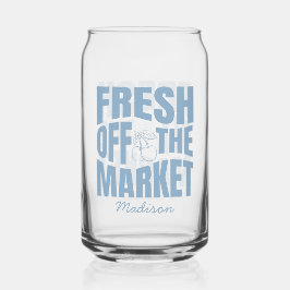 市場お洒落の青いブライダルシャワー ガラス缶