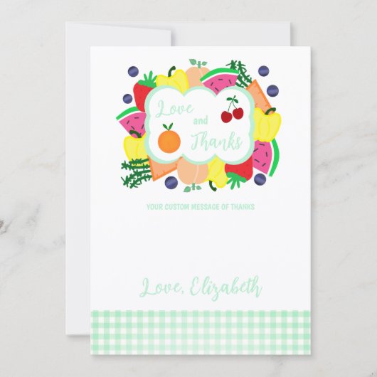 市場からおさえたてのブライダルシャワー サンキューカード (正面)