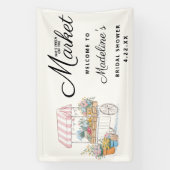 市場からお嫁さんを奪取! ブライダルシャワーのウェルカムサイン 横断幕 (縦)