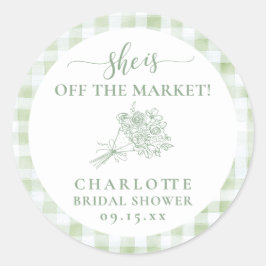 市場からお届けする ブライダルシャワーのためのファーマーズ ラウンドシール