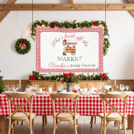 市場からお目にかかったクリスマスのウェディングシャワーのご案内 横断幕