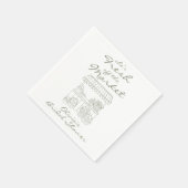 市場からお花嫁を奪取！ スタンダードカクテルナプキン (角)