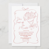 市場からお花嫁を奪取！ ブライダルシャワーの招待状 招待状 (正面)