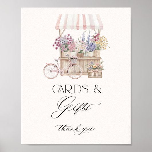 市場からエレガントのカードと贈り物 ポスター (正面)