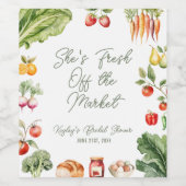 市場からフレッシュなおしゃれなブライダルシャワーのラベル ワインラベル (シングルラベル)