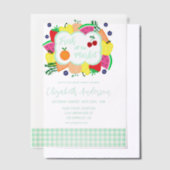 市場からフレッシュなおしゃれな結婚前パーティー ベラム紙招待状 (オフセット)