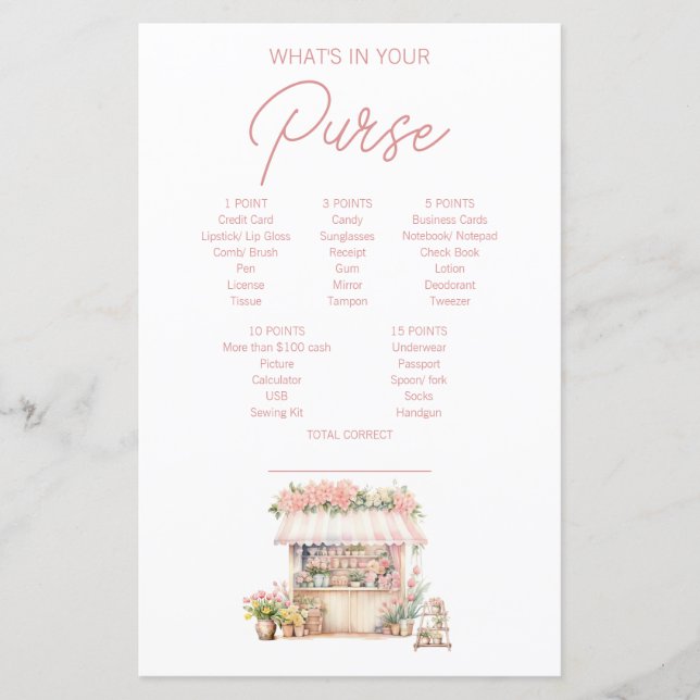 市場からフレッシュなShesブライダルシャワー財布ゲーム (正面)