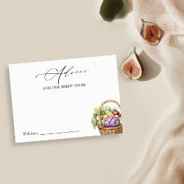 市場から出たてのブライダルシャワーアドバイスカード 招待状