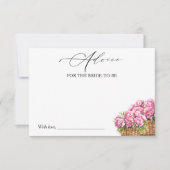 市場から出たてのブライダルシャワーアドバイスカード 招待状 (正面)