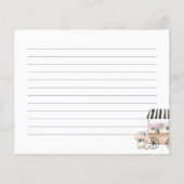 市場から出たてのブライダルシャワーレシピカード (裏面)