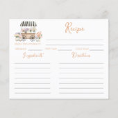 市場から出たてのブライダルシャワーレシピカード (正面)