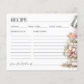 市場から出たてのブライダルシャワーレシピカード (正面)