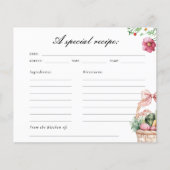 市場から出たてのブライダルシャワーレシピカード (正面)