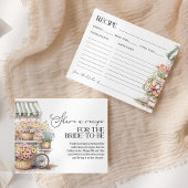 市場から出たてのブライダルシャワーレシピカード