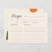 市場から出たてのブライダルシャワーレシピカード エンクロージャーカード (正面/裏面)