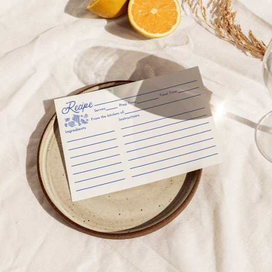 市場から出たてのブライダルシャワーレシピカード エンクロージャーカード