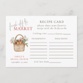 市場から出たてのブライダルシャワーレシピカード エンクロージャーカード (正面)