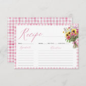 市場から出たてのブライダルシャワーレシピカード 招待状 (正面/裏面)