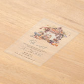 市場から出たばかりのアクリルブライダルシャワー アクリル招待状 (レイダウン)